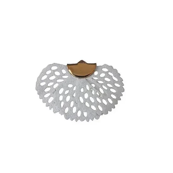 Pendentif franges en simili cuir queue de paon