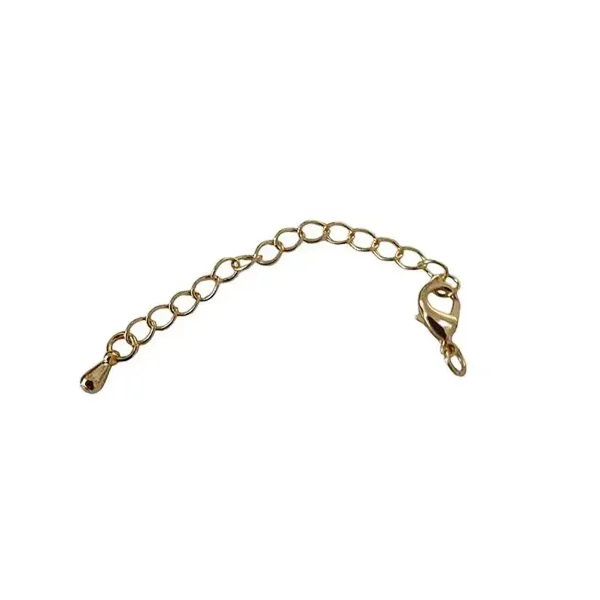 Fermoir mousqueton + chaînette doré, plaqué or