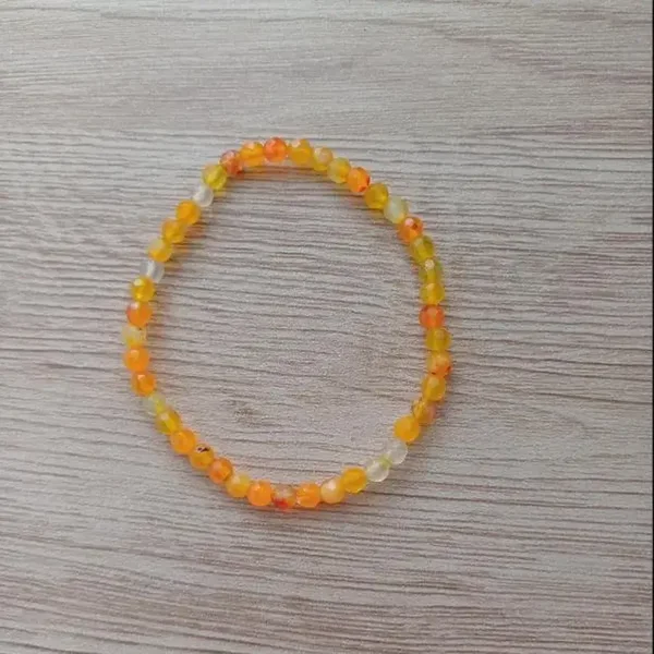 Bracelet agate orange