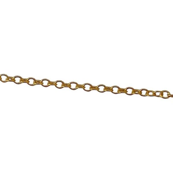 50cm de chaîne de cable, ovale, dorée, placage longue durée