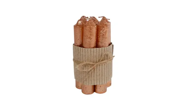 Tafelkaars 7 stuks Ambiance S Metallic koper 2x2x12cm