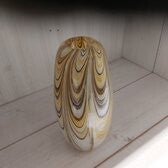 Vaas Fiene S oranje/bruin glas 14x14x29cm - Exclusieve woonitems voor binnen - EAN8713219561454