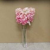 Emerald Kunstbloem Hyacinth 48cm roze a 3 stuks - Zijde bloemen