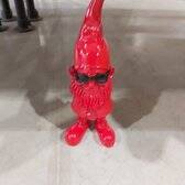 Coole kabouter met zonnebril - rood - 28cm EAN: 2000320918205