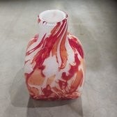 Fidrio Glass Vaas Cube 16x16x16 rosso - Luxe woonitems voor binnen