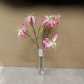 Kunstbloem Gloriosa spray roze 58cm a 3 stuks - Zijde bloemen - Zijde boeket