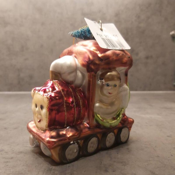 Funny kerstglas kersttrein