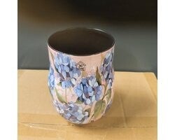 Floran - Vaas Bol Naxos D11.8/14.4 H18,5 - Metaal & Epoxy - Exclusieve woonitems voor binnen - Unieke print - Designed by Jet EAN: 8717336114517