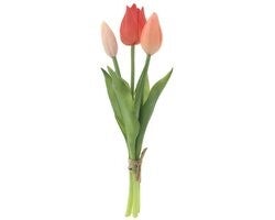 Real Touch Holland Tulip bundle Sally x3 orange/peach/pink 25cm EAN: 8505422095587