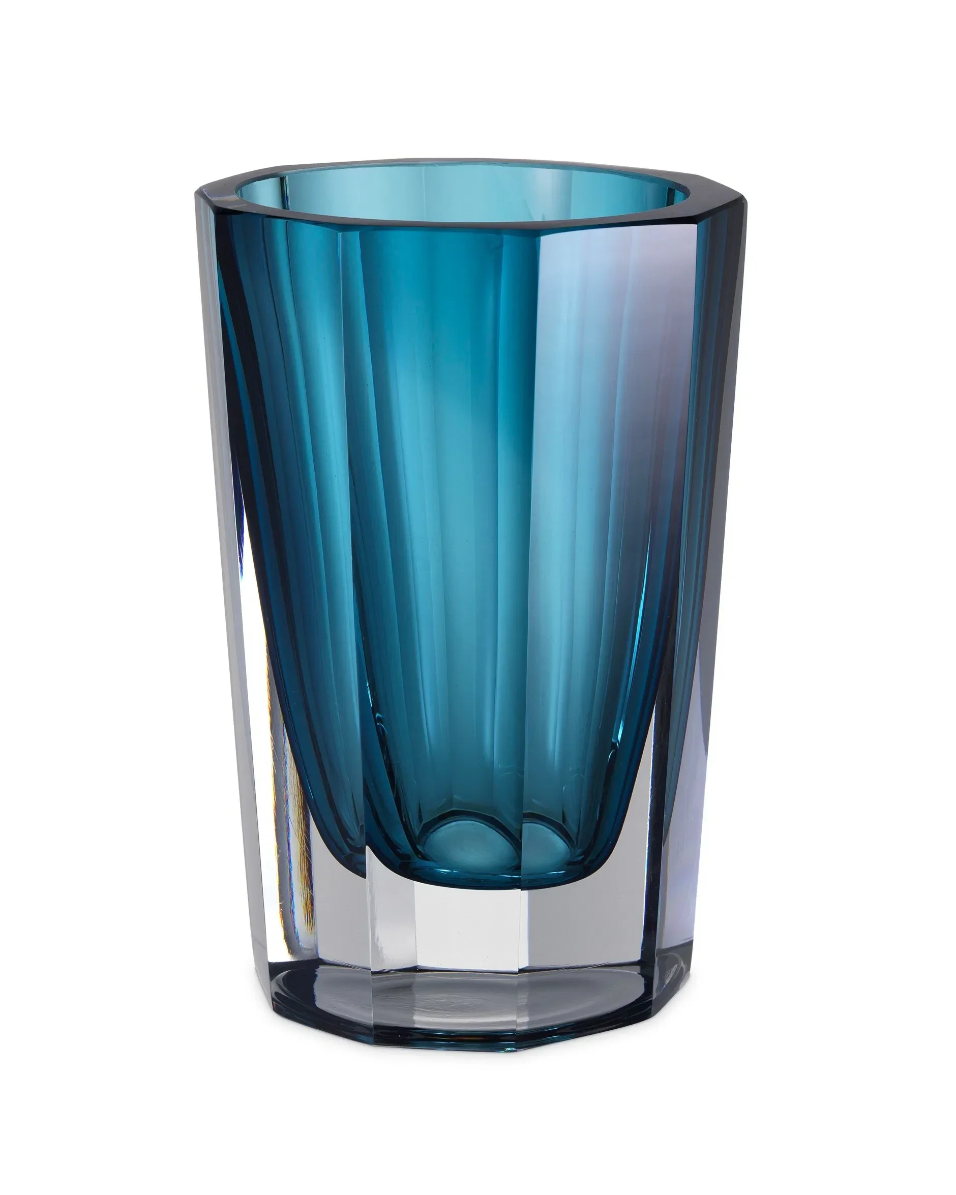 Eichholtz Vaas Chavez L blauw - Handgemaakt - Kristal - Exclusieve woonitems voor binnen