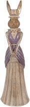 Clayre & Eef Decoratie Beeld Konijn 15x13x48 cm Goudkleurig Kunststof EAN: 8720898144298  Decoratief beeld of figuurClayre & Eef