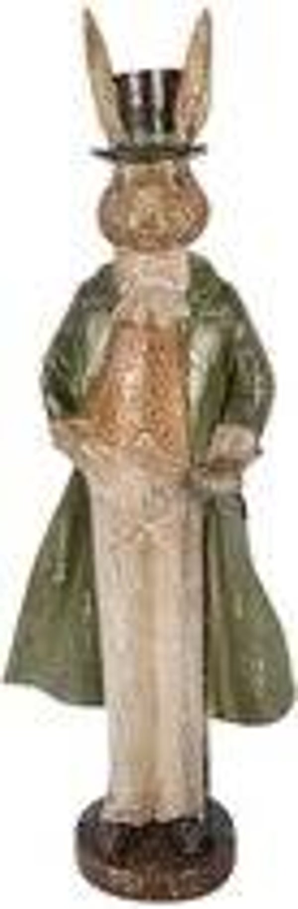 Clayre & Eef Decoratie Beeld Konijn 17x12x48 cm Goudkleurig Kunststof EAN:  8720898144304 Decoratief beeld of figuur Clayre & Eef