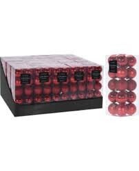 Kerstbal 20x40mm rood 20 stuks