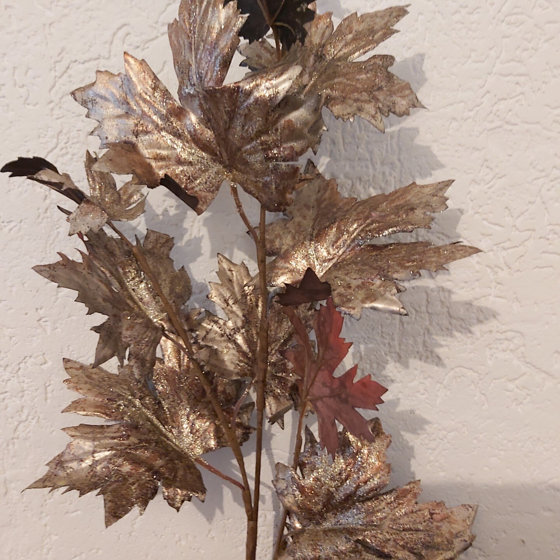 Maple leaf branch champagne 99cm