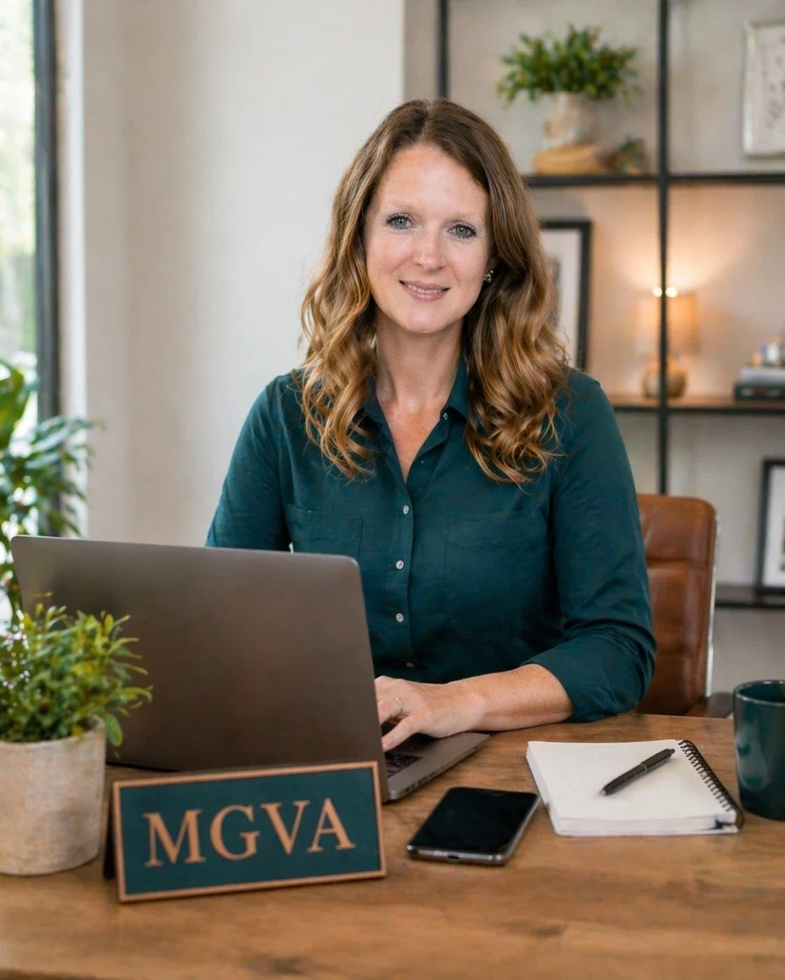 Melissa Gorham Virtual Assistant working on a laptop — professional remote admin support for trades and contractor businesses across Ontario