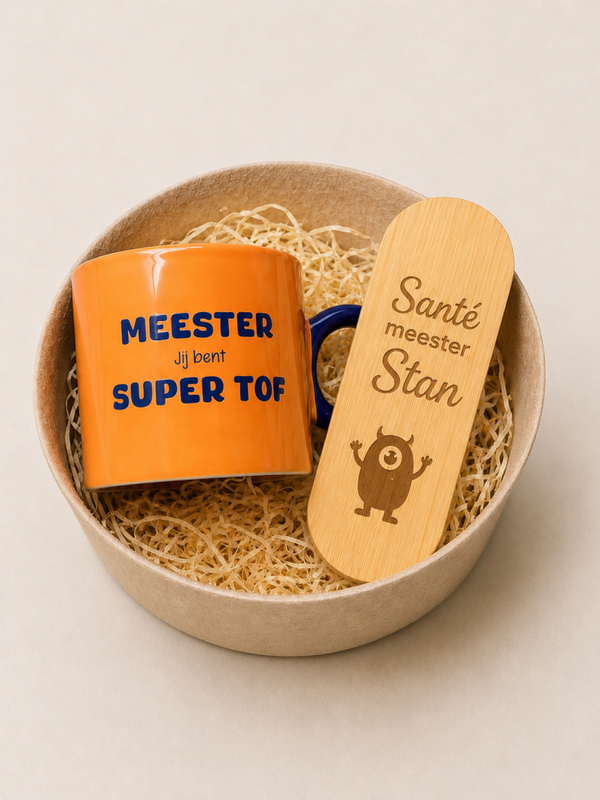 Gepersonaliseerde cadeauset einde schooljaar