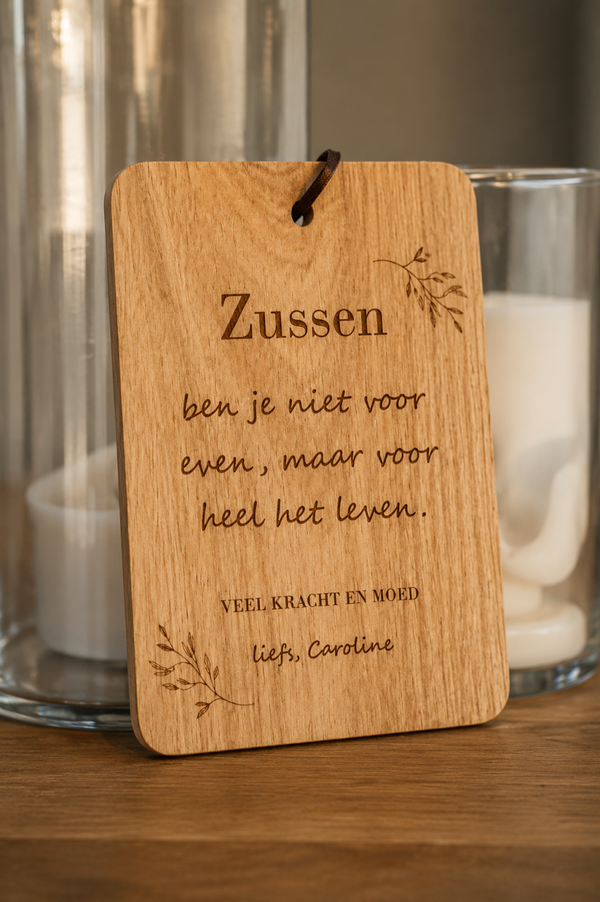 Gepersonaliseerde tapasplank tekst naar keuze - klein