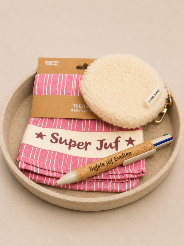 Gepersonaliseerde cadeauset einde schooljaar