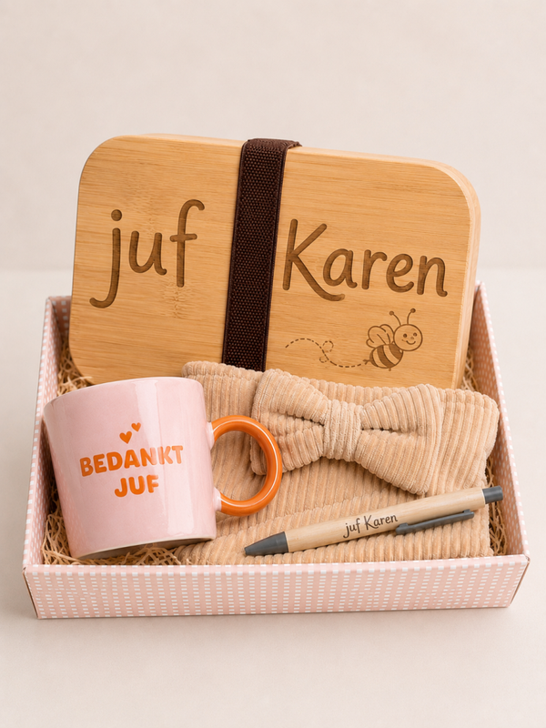 Gepersonaliseerde cadeauset einde schooljaar