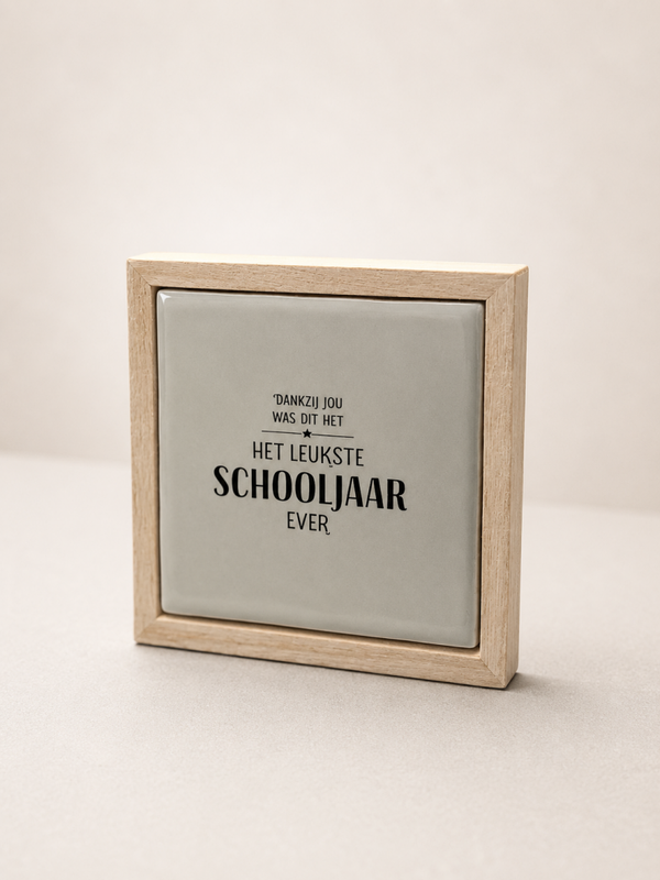 tegeltje in lijst - einde schooljaar