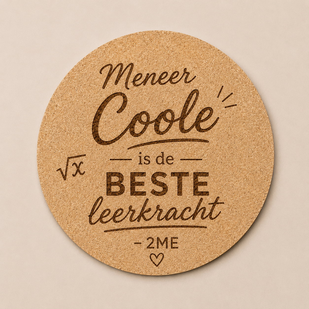 gepersonaliseerde muismat kurk