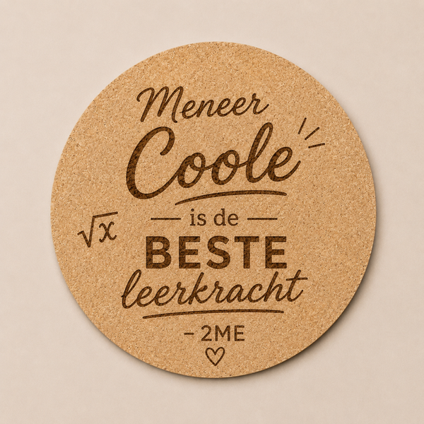 gepersonaliseerde muismat kurk