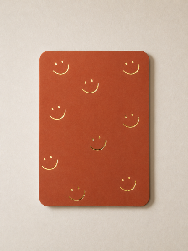 kaartje smileys goudfolie