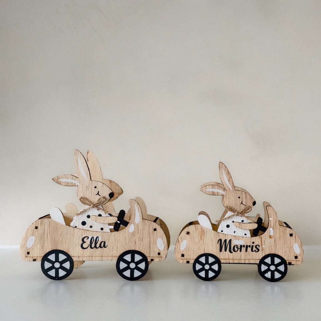 gepersonaliseerd houten doosje konijn- 2 formaten
