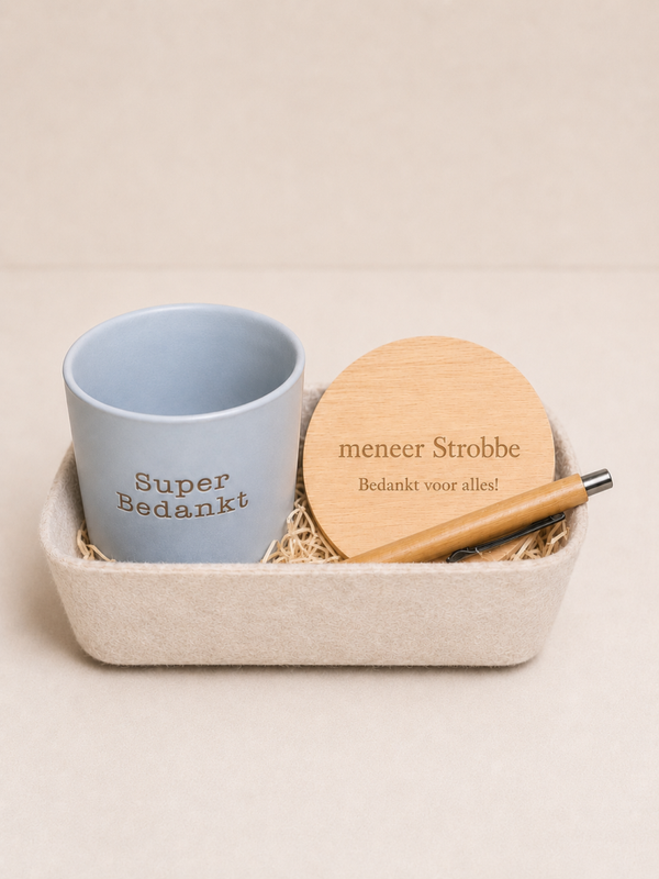 Gepersonaliseerde cadeauset einde schooljaar