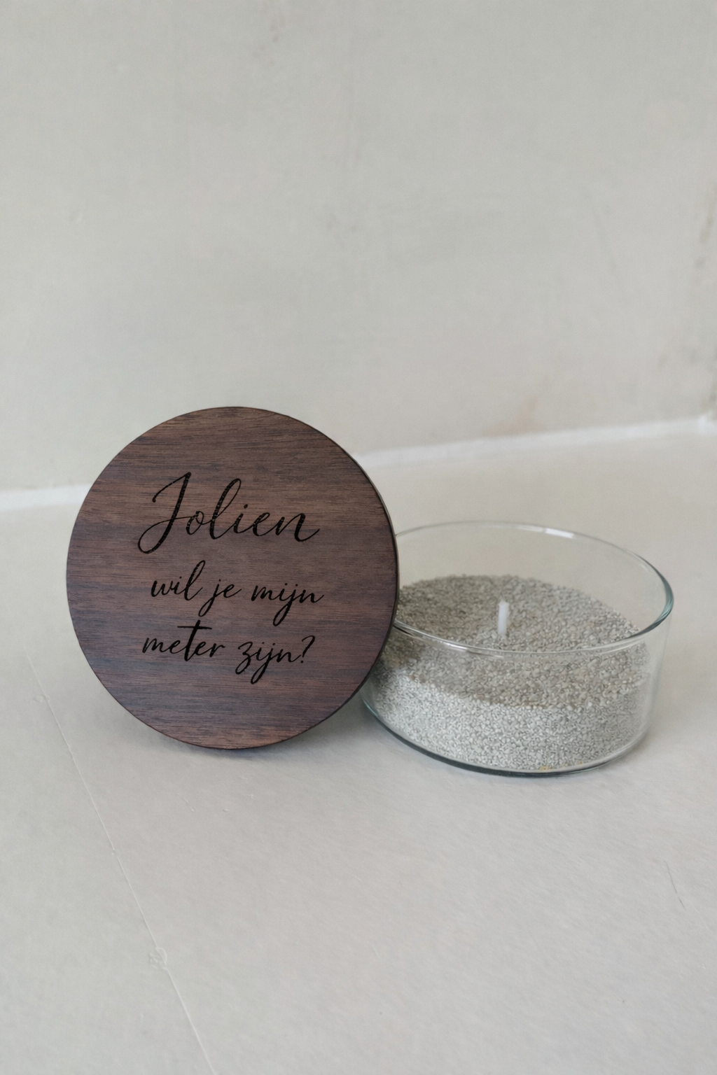 gegraveerde kaars - Wil je mijn meter zijn?
