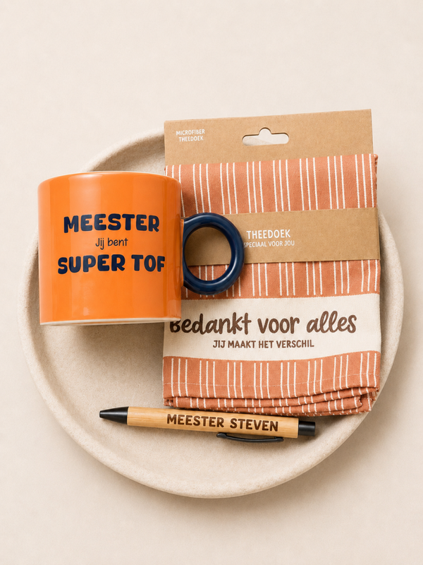 Gepersonaliseerde cadeauset einde schooljaar