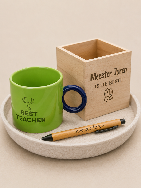 Gepersonaliseerde cadeauset einde schooljaar