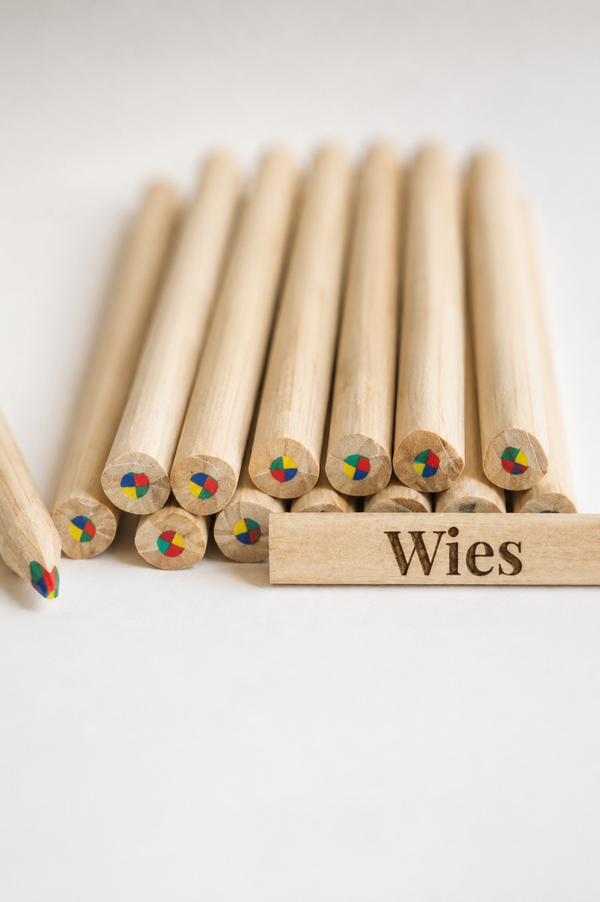 gegraveerd regenboogpotlood - 10 stuks