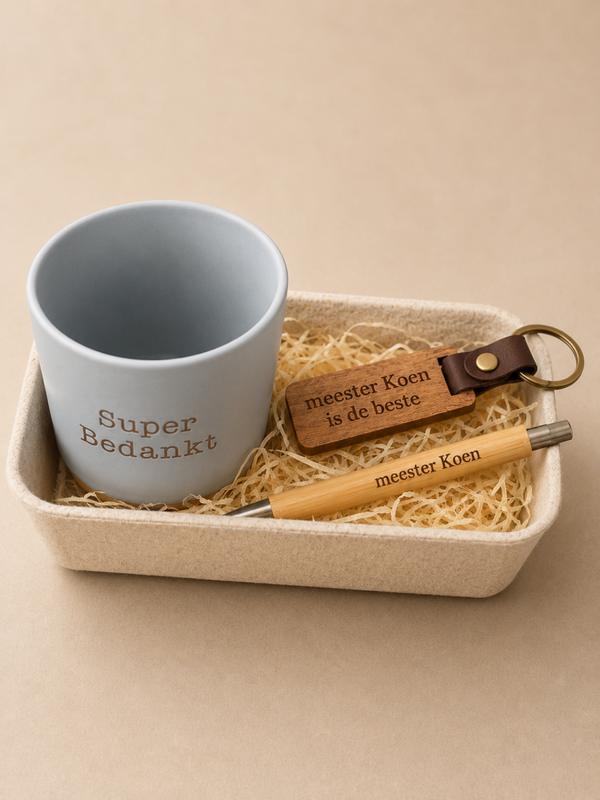 Gepersonaliseerde cadeauset einde schooljaar
