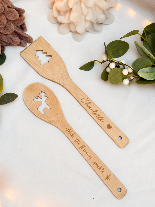 Kerst gepersonaliseerde bamboe kookset