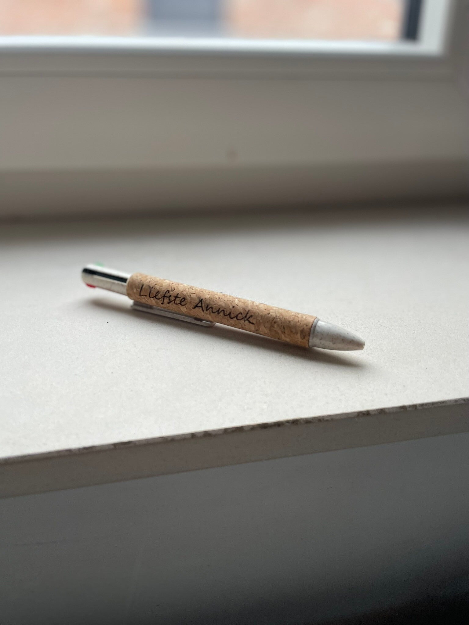 gepersonaliseerde balpen 4 kleuren voor juf of meester