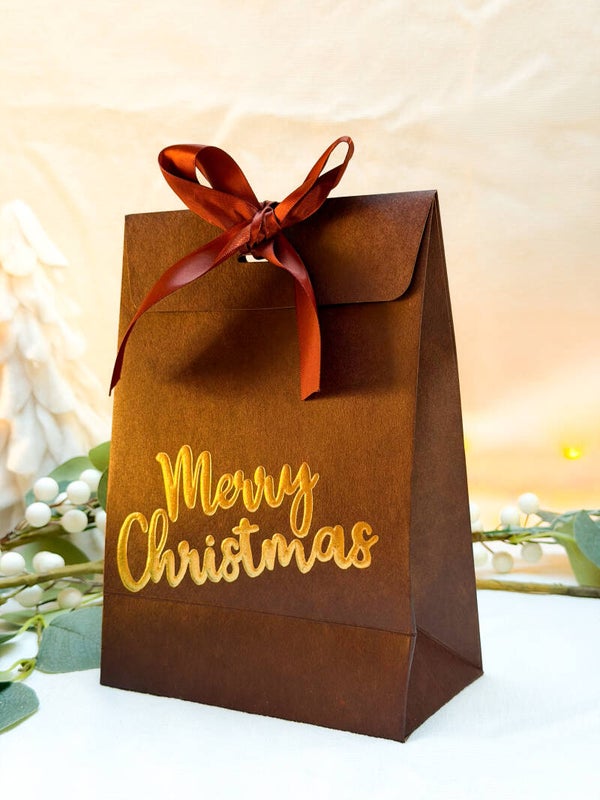 Kerstverpakking bruin - S