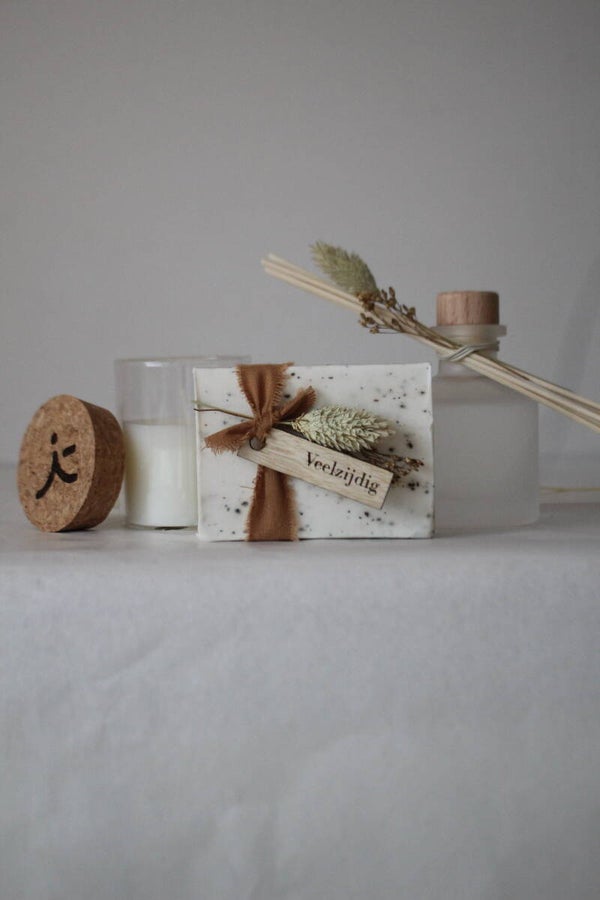 gepersonaliseerde cadeauset Geur & Sfeer - Wit / Blush / Muntgroen