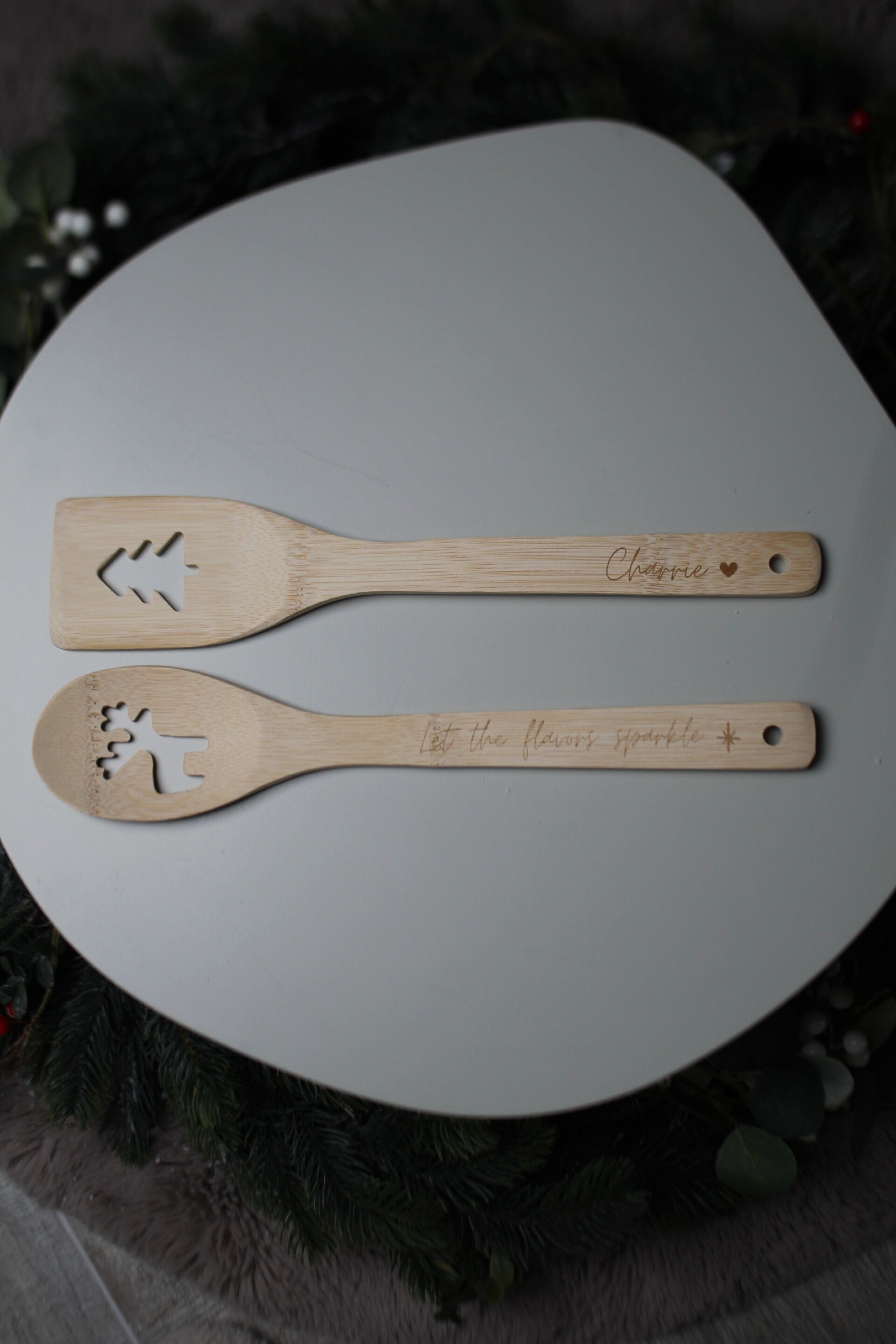 Gepersonaliseerde bamboe kookset