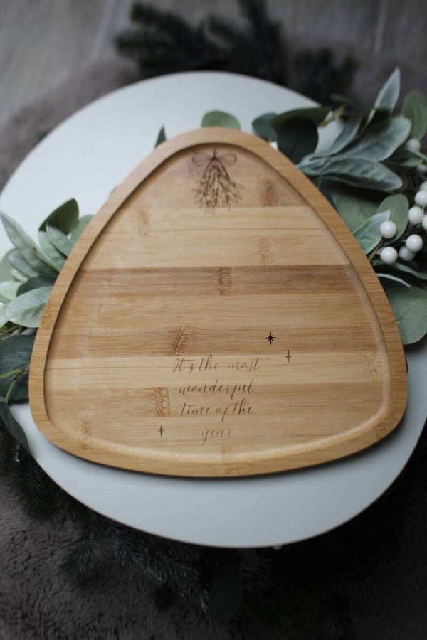 bamboe serveerplank - feestdagen