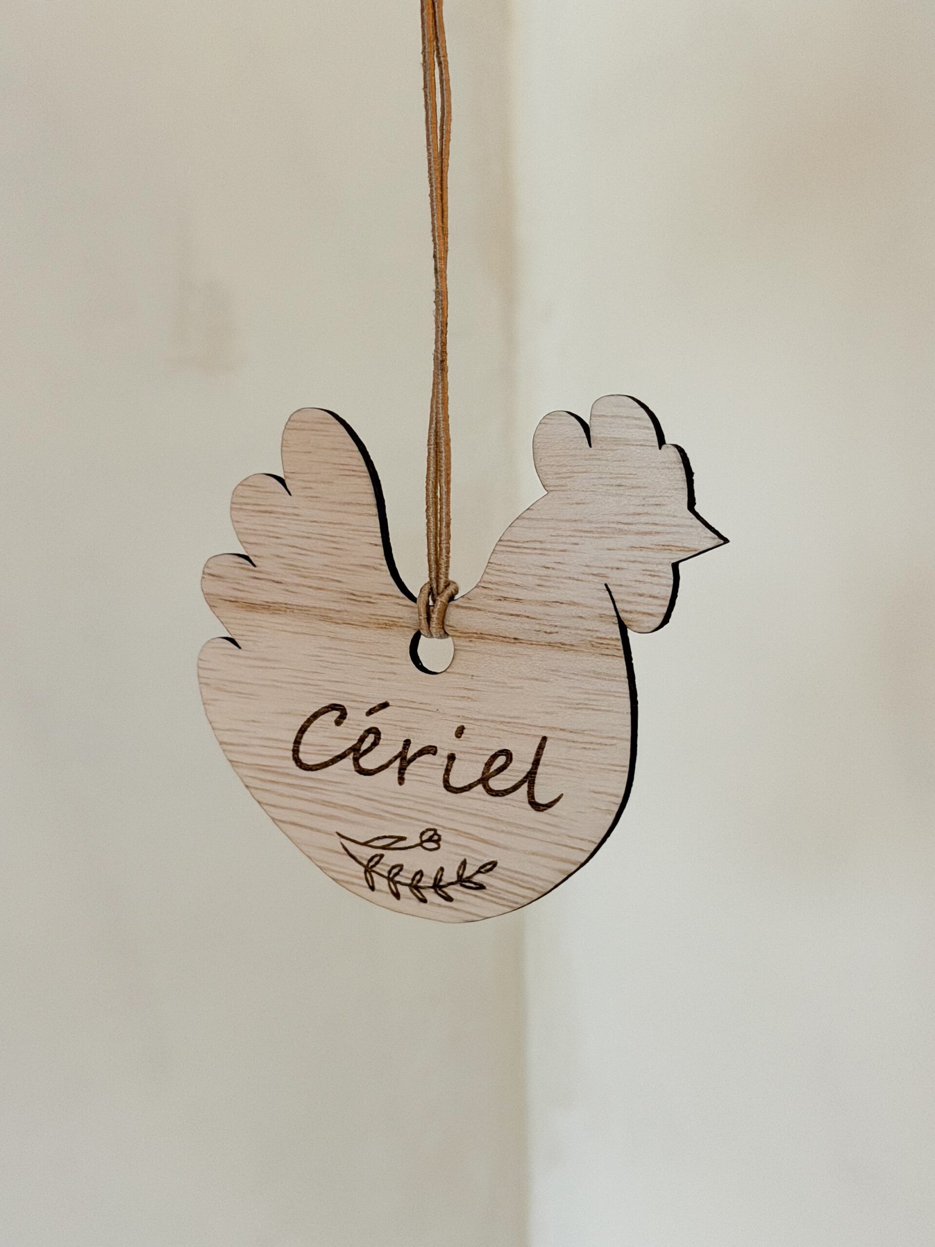 gepersonaliseerde paashanger - kip