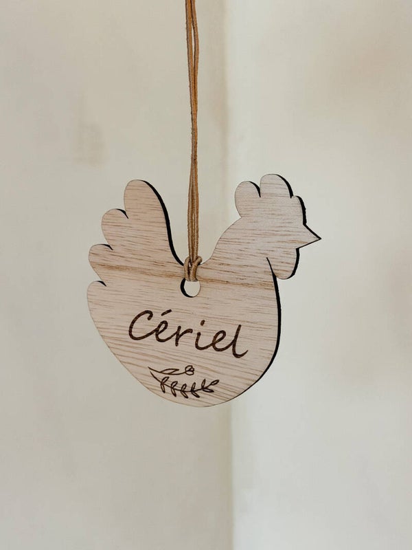 gepersonaliseerde paashanger - kip