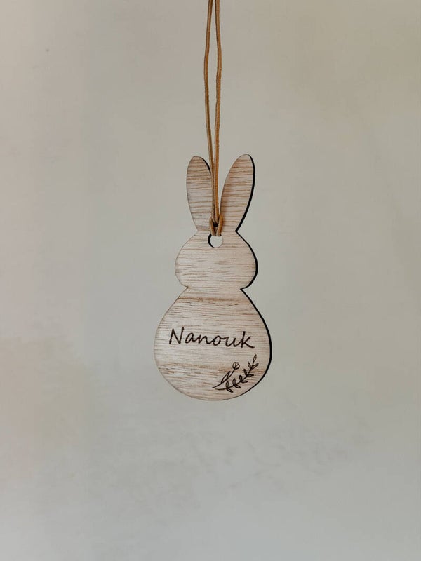 gepersonaliseerde paashanger - konijn