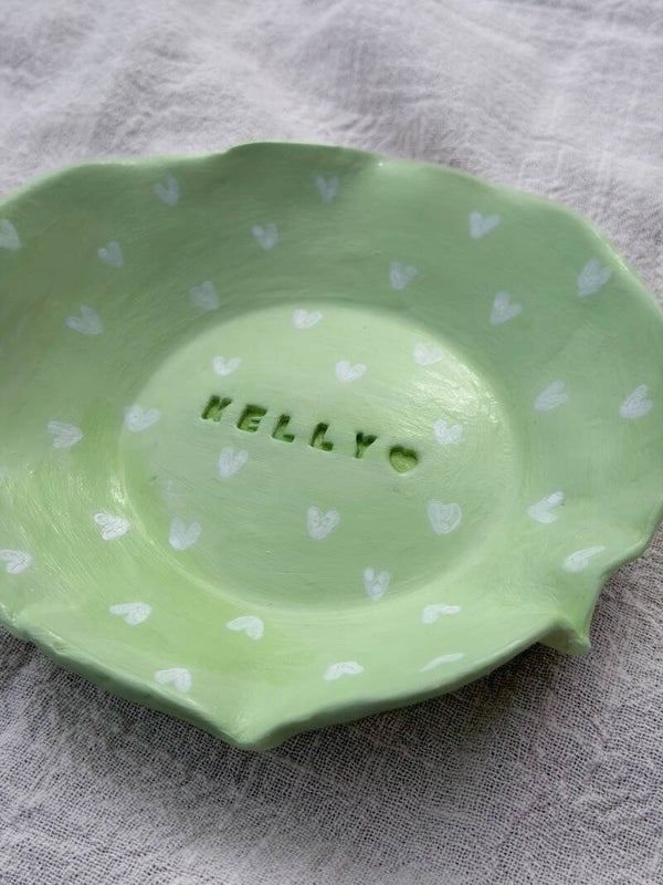 gepersonaliseerd handgemaakt kleischaaltje