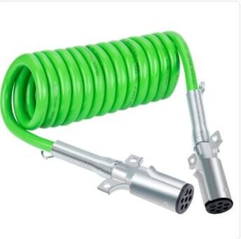 Power Cord Coiled 7 Pin