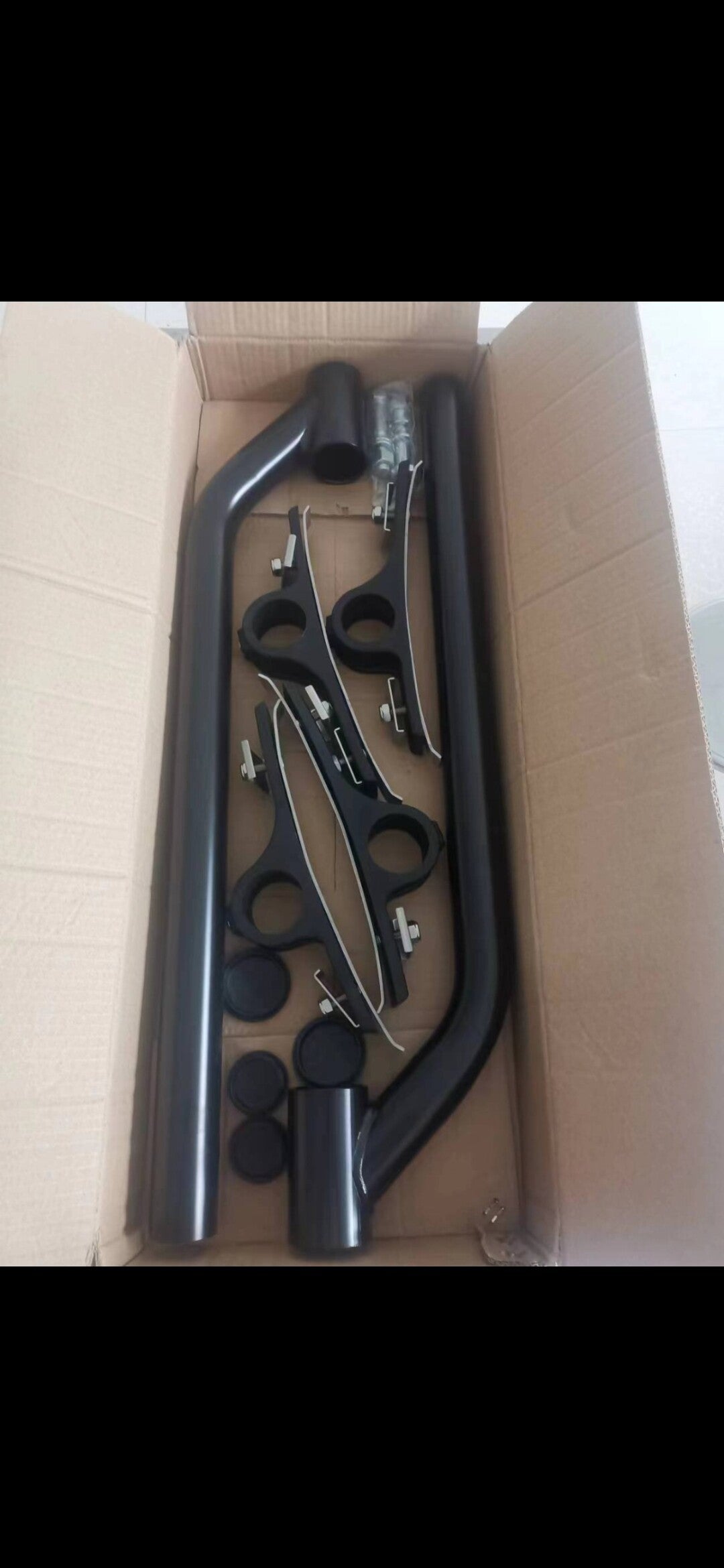 Black Offset Pipe Kit With Clips