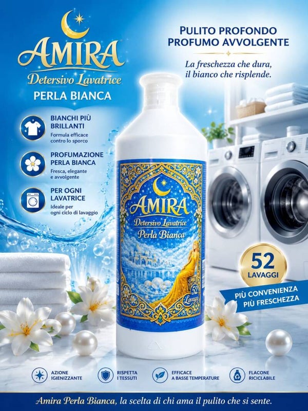 14 Amira Gel Lavatrice 52 Lavaggi Perla Bianca