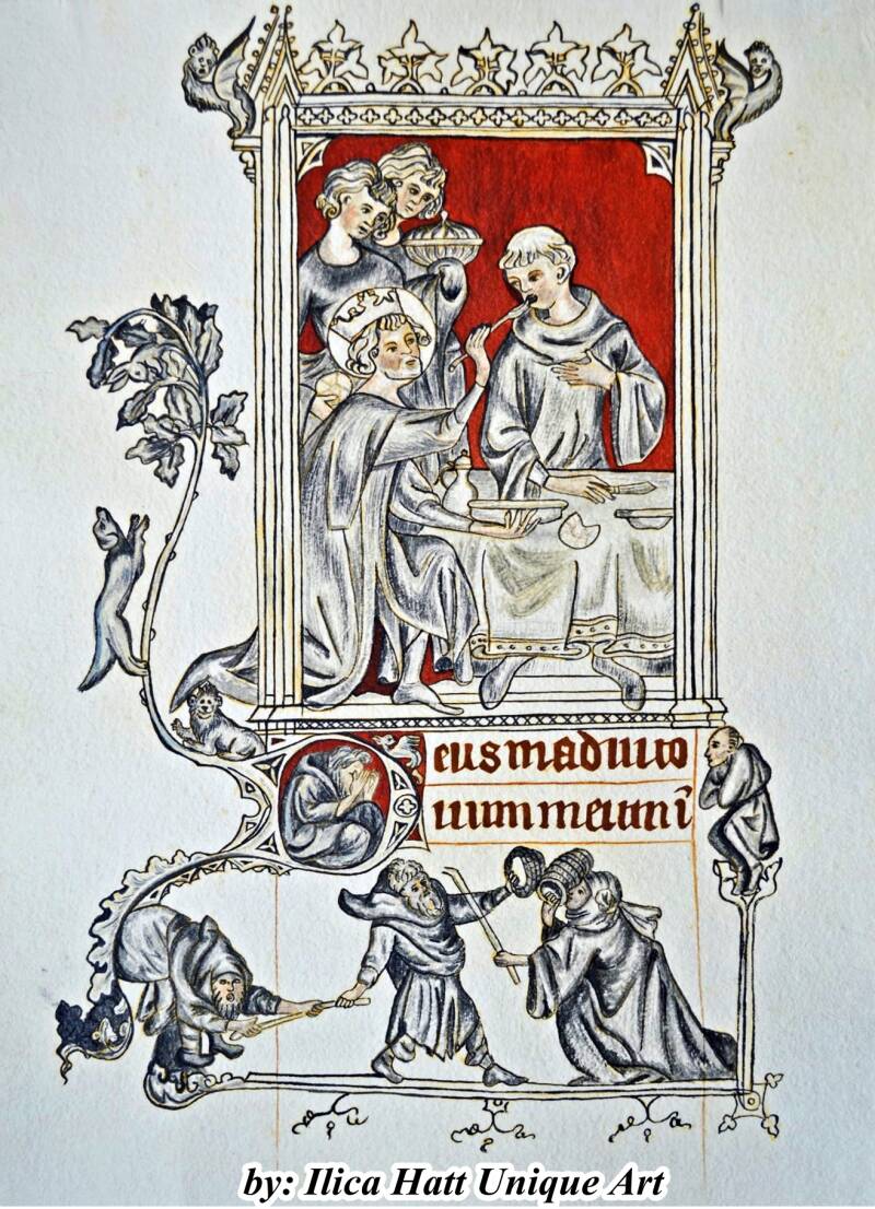 Reproduction:  Jean Pucelle -The Hours of Jeanne d'Evreux