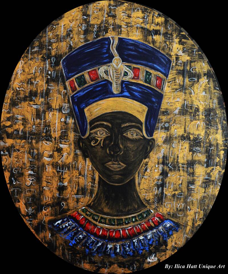 Nefertitti 60 x 50 cm x 1,5 cm Acryl
