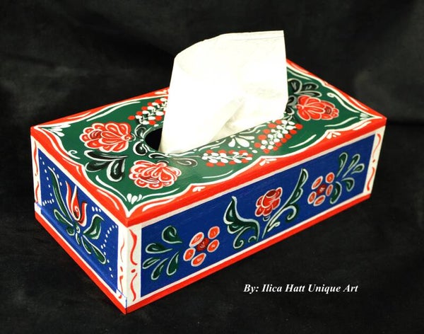 Bauermalerei -Servietten-Holz-box